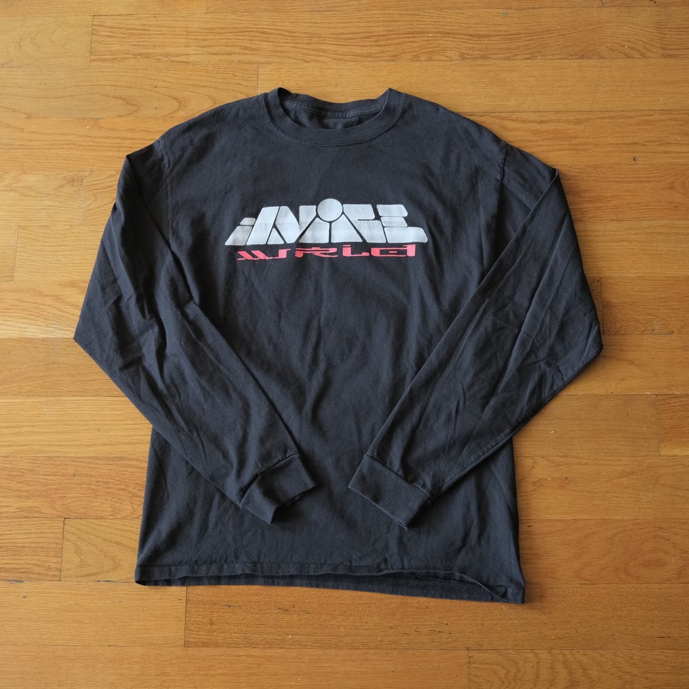 Vlone Juice WRLD T-Shirt Mens Black 999 Barbed Wire Streetwear Large Long Sleeve